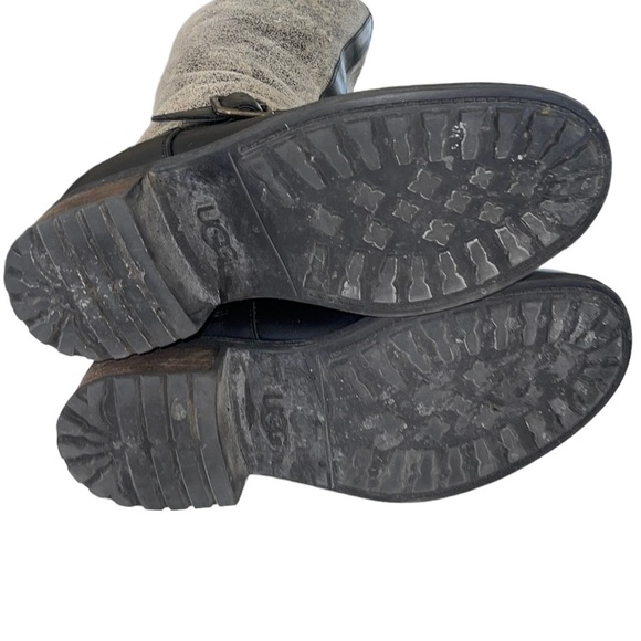 UGG Chancery Black Bomber Stout Biker Boots. Size 8.5 GUC - Picture 11 of 14